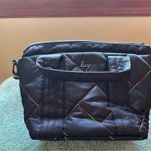 Lug Black Quilted Crossbody Bag
